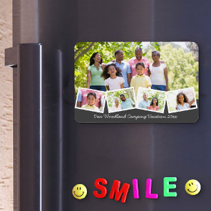 Magnet Flexible Collage photo de famille w Zigzag Photo Strip Flex