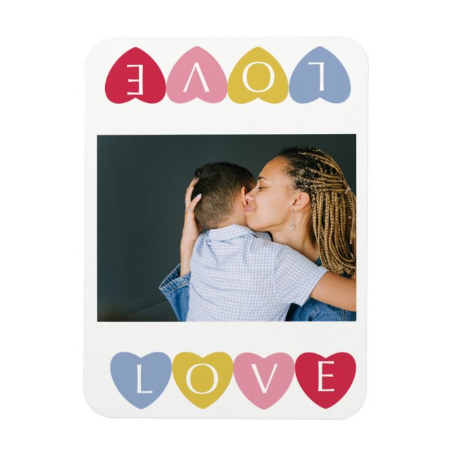 Magnet Flexible Collage photo de la Saint Valentin sur mesure (Vertical)