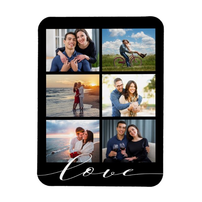 Magnet Flexible Collage photo Love Script (Vertical)