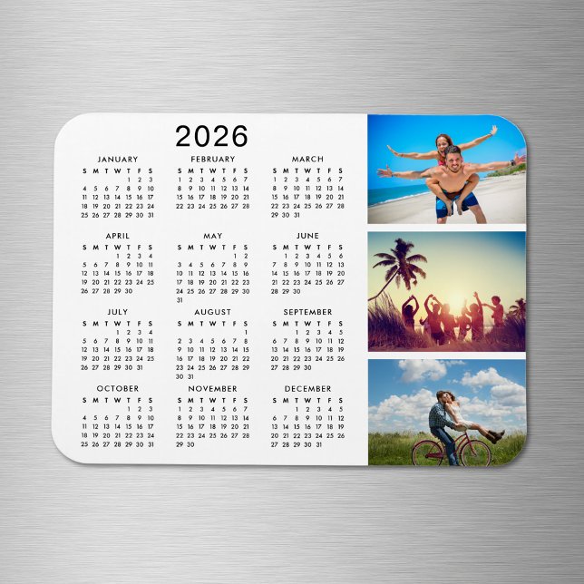 Magnet Flexible Collage photo mémorable personnalisé Calendrier 20 (Créateur téléchargé)