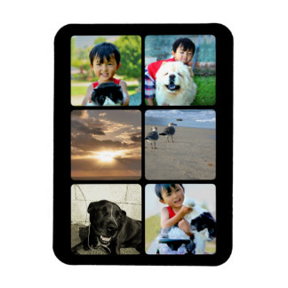 Magnet Flexible Collage Photo personnalisée Six Carrés image image