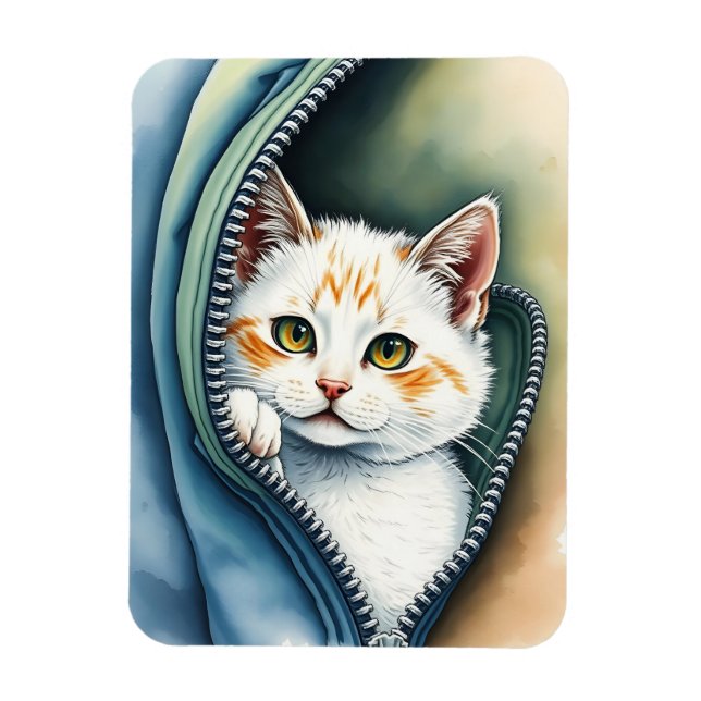 Magnet Flexible Collection de chats d'aquarelle magnifique moderne (Vertical)
