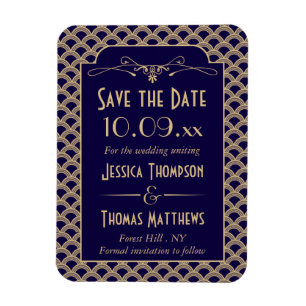 Magnet Flexible Collection de Mariages Art Déco Gatsby vintage des