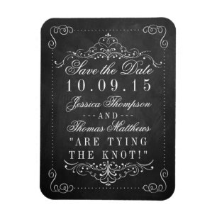Magnet Flexible Collection de Mariages Ornate Chalkboard