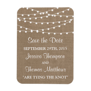 Magnet Flexible Collection de Mariages Rustic Burlap