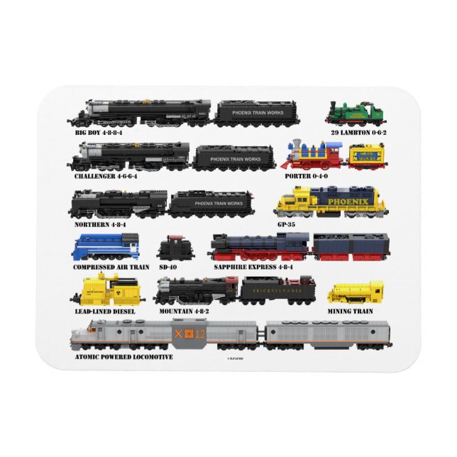 Magnet Flexible Collection de trains PTW (Horizontal)