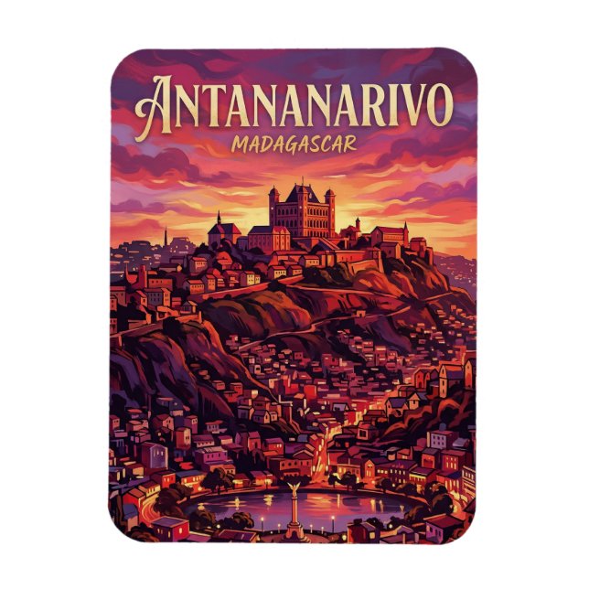 Magnet Flexible Collines d'Antananarivo Madagascar (Vertical)