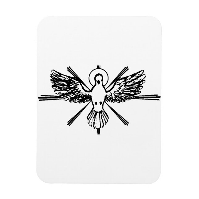 Magnet Flexible Colombe du Saint-Esprit Confirmation Religieuse et (Vertical)