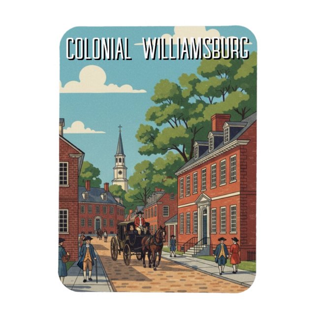 Magnet Flexible Colonial Williamsburg Virginia Travel (Vertical)
