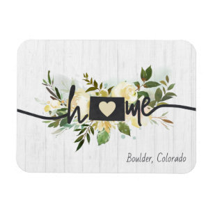 Magnet Flexible Colorado Personnalisé Votre Ville Maison Rustique
