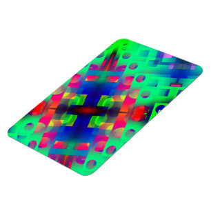 Magnet Flexible Colored rectangles with hole, sunken in the center