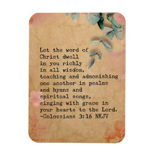 Magnet Flexible Colossiens 3:16 NKJV Bible Verse