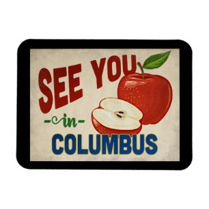 Magnet Flexible Columbus Ohio Apple - Vintage voyage