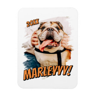 Magnet Flexible Comic moderne simple Grunge personnalisé photo pou