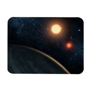 Magnet Flexible Concept de l'artiste illustrant Kepler-16b.