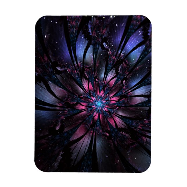 Magnet Flexible Conception Abstraite des fleurs fractales. (Vertical)