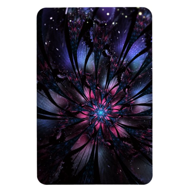 Magnet Flexible Conception Abstraite des fleurs fractales. (Vertical)