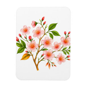 Magnet Flexible Conception botanique de printemps