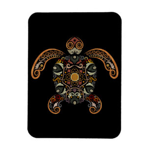 Magnet Flexible Conception colorée de tortues vintages