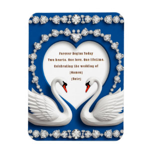 Magnet Flexible Conception d'arche de mariage amour cygne diamant