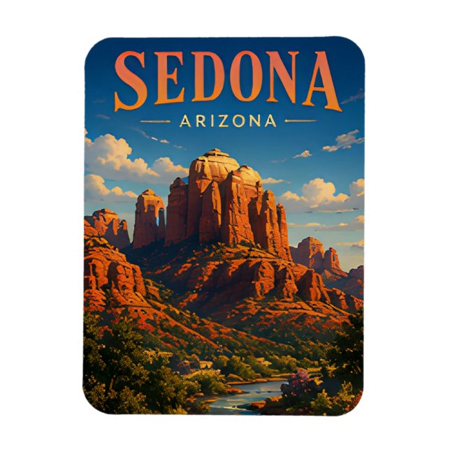 Magnet Flexible Conception d'aventure des roches rouges de Sedona  (Vertical)