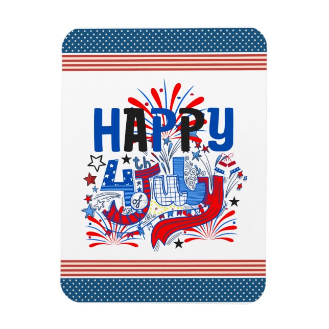 Magnet Flexible Conception de célébration patriotique du 4 juillet (Vertical)