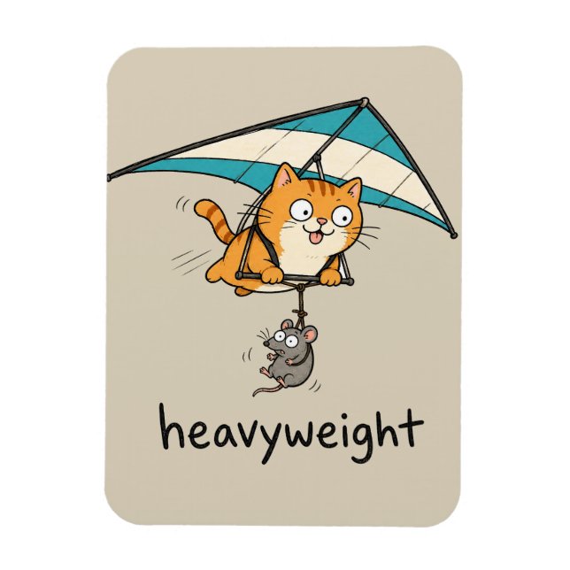 Magnet Flexible Conception de jeu de mots de chat de dessin animé  (Vertical)