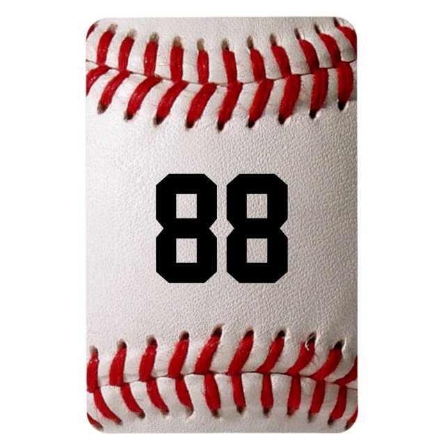 Magnet Flexible Conception de joueur de baseball avec numéro de ma (Vertical)