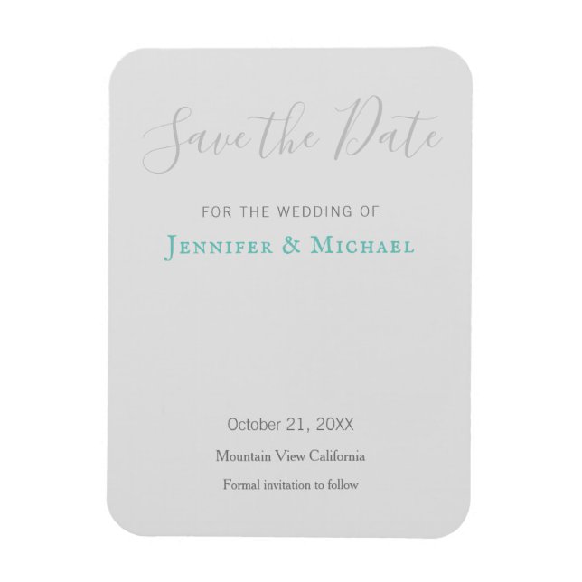 Magnet Flexible Conception de mariage professionnelle moderne, dat (Vertical)