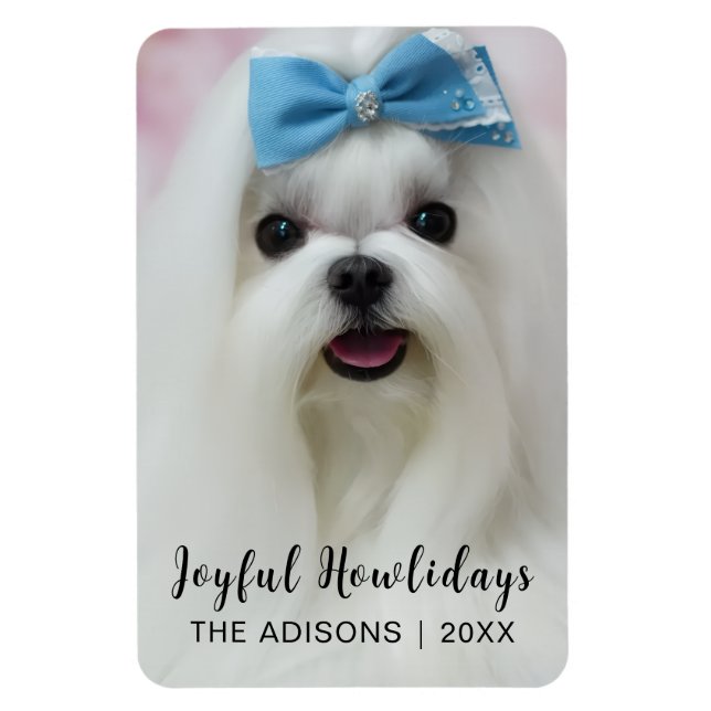 Magnet Flexible Conception de Noël pour chien moderne de joyeuses  (Vertical)