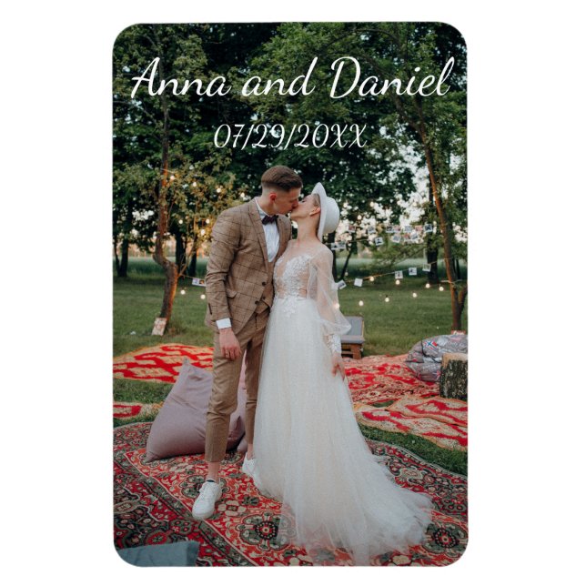 Magnet Flexible Conception de photo de mariage personnalisée (Vertical)
