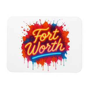 Magnet Flexible Conception de splash de street art de Fort Worth