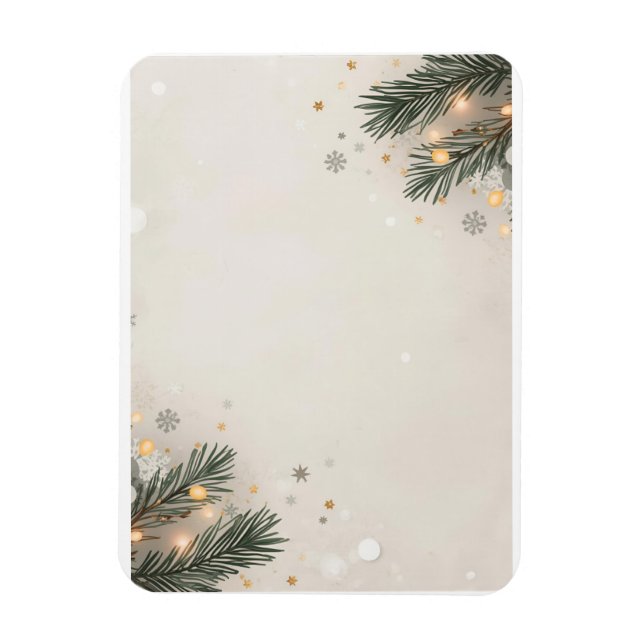 Magnet Flexible Conception de vacances flocon de neige et pin conf (Vertical)