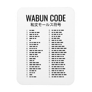 Magnet Flexible Conception du code Wabun - Art Morse japonais