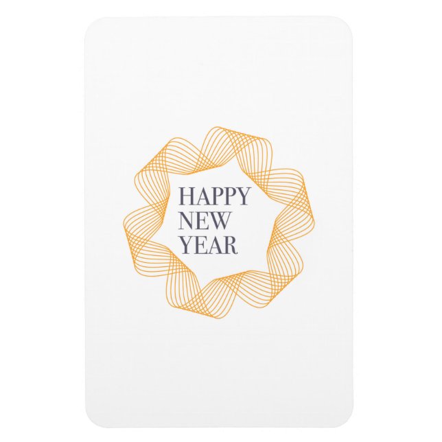 Magnet Flexible Conception élégante et simple de "Joyeuse Année" (Vertical)