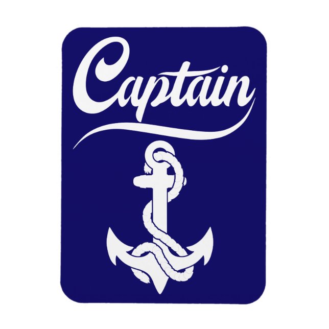 Magnet Flexible Conception nautique d'ancre de voilier capitaine (Vertical)