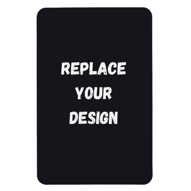 Magnet Flexible Conception simple noire personnalisée Ajouter une  (Vertical)