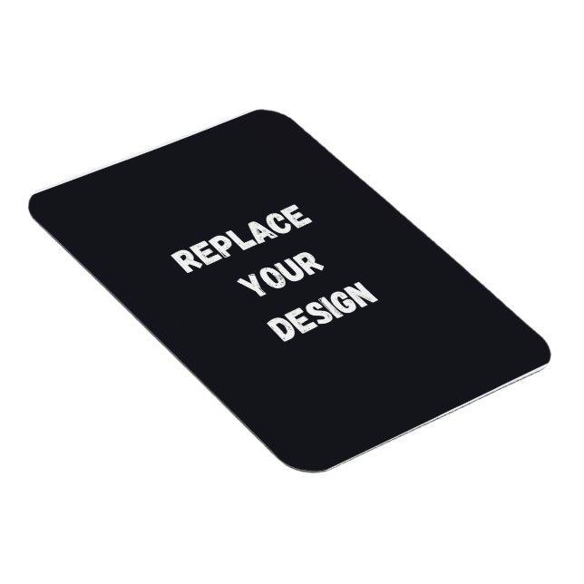 Magnet Flexible Conception simple noire personnalisée Ajouter une  (Côté Droit)