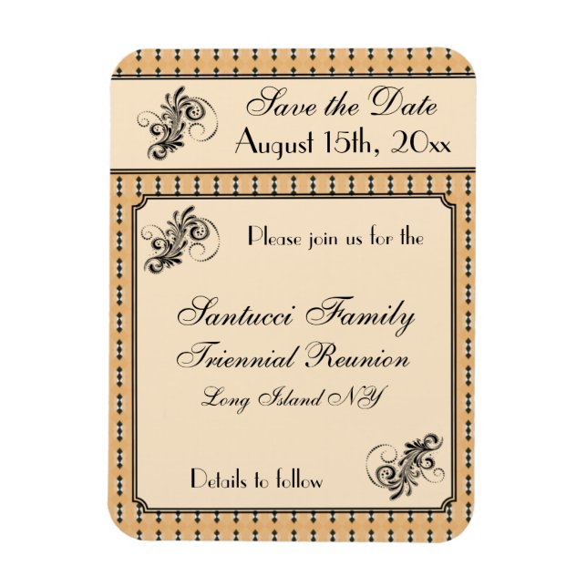 Magnet Flexible Conception vintage-Réunion, Événement, Partie Enre (Vertical)