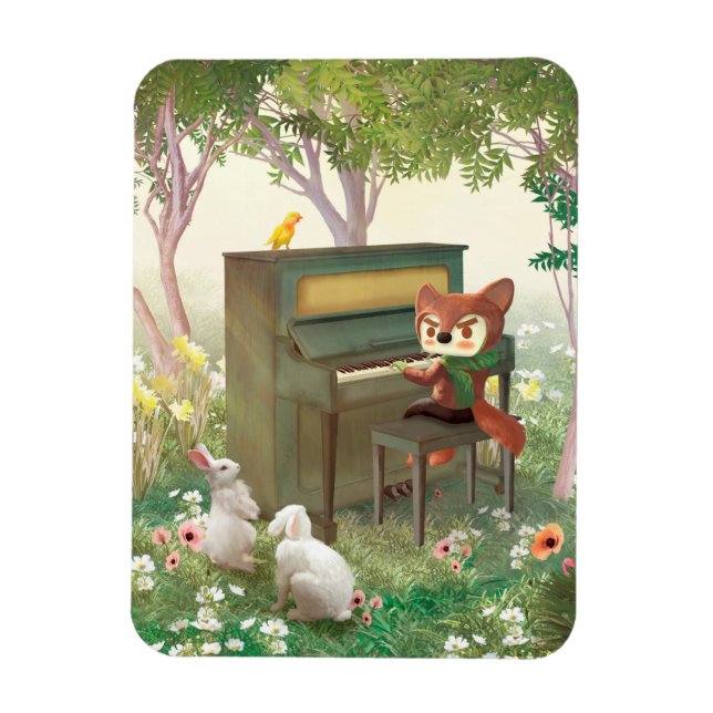 Magnet Flexible Concert de piano forestier (Vertical)