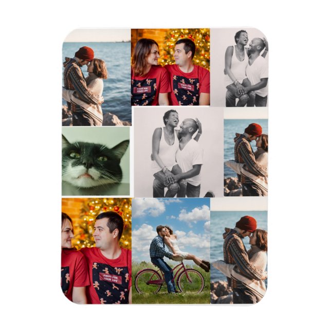 Magnet Flexible Concevez votre propre collage personnalisé de 9 ph (Vertical)