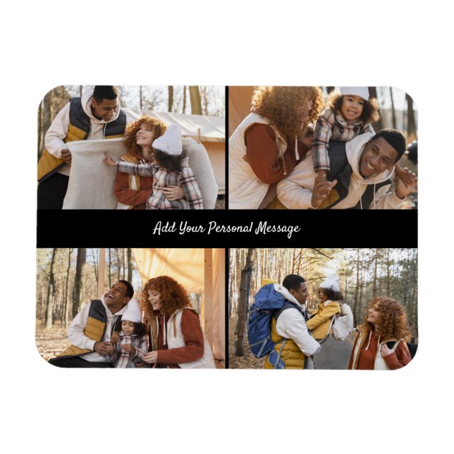 Magnet Flexible Concevez votre propre collection de 4 photos (Horizontal)