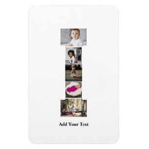 Magnet Flexible Concevez votre propre lettre I photo Collage