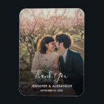 Magnet Flexible Concevez votre propre Mariage Merci photo<br><div class="desc">Créez votre propre carte de Mariage de Merci photo. Élégant aimant photo pour dire Merci à vos invités mariages. Vous pouvez ajouter votre propre photo,  ajouter votre propre texte et vos noms.</div>