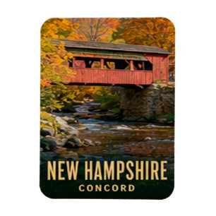 Magnet Flexible Concord New Hampshire Patrimoine de l'État de Gran