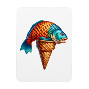 Magnet Flexible Cône crémeux aux poissons