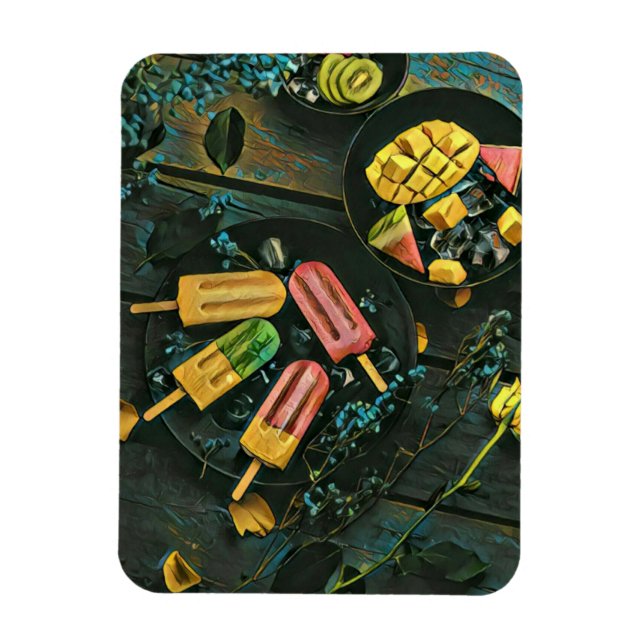 Magnet Flexible cône de crème glacée colorée (Vertical)