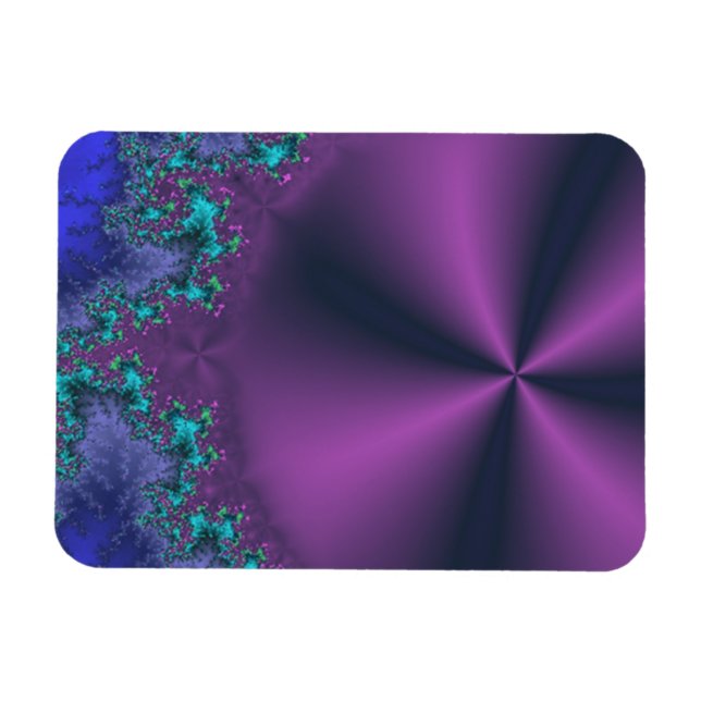 Magnet Flexible Cône Métallique Violet Avec Mousse Aqua Abstrait (Horizontal)