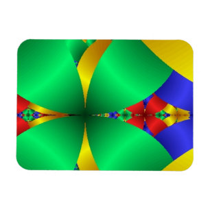 Magnet Flexible Cônes verts pliés avec or