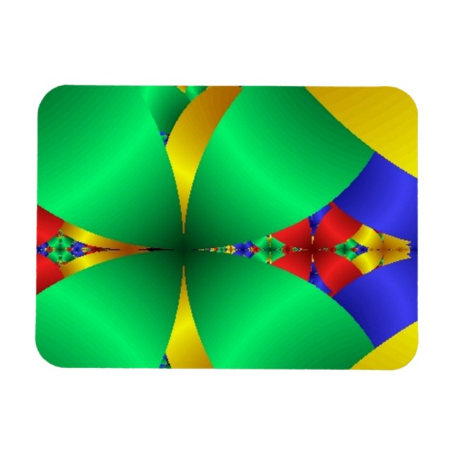 Magnet Flexible Cônes verts pliés avec or (Horizontal)